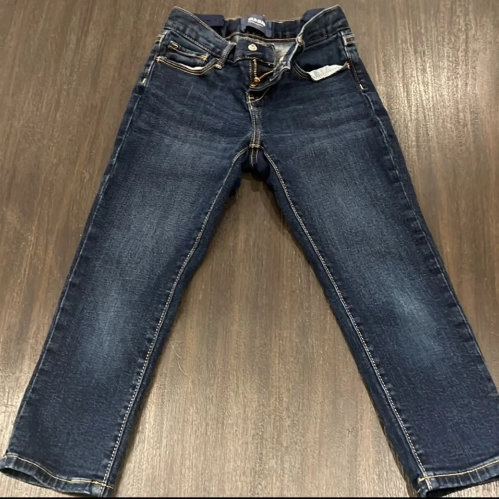 Old Navy Girls Jeggings Leopard Print and Dark Denim Skinny Jeans 7